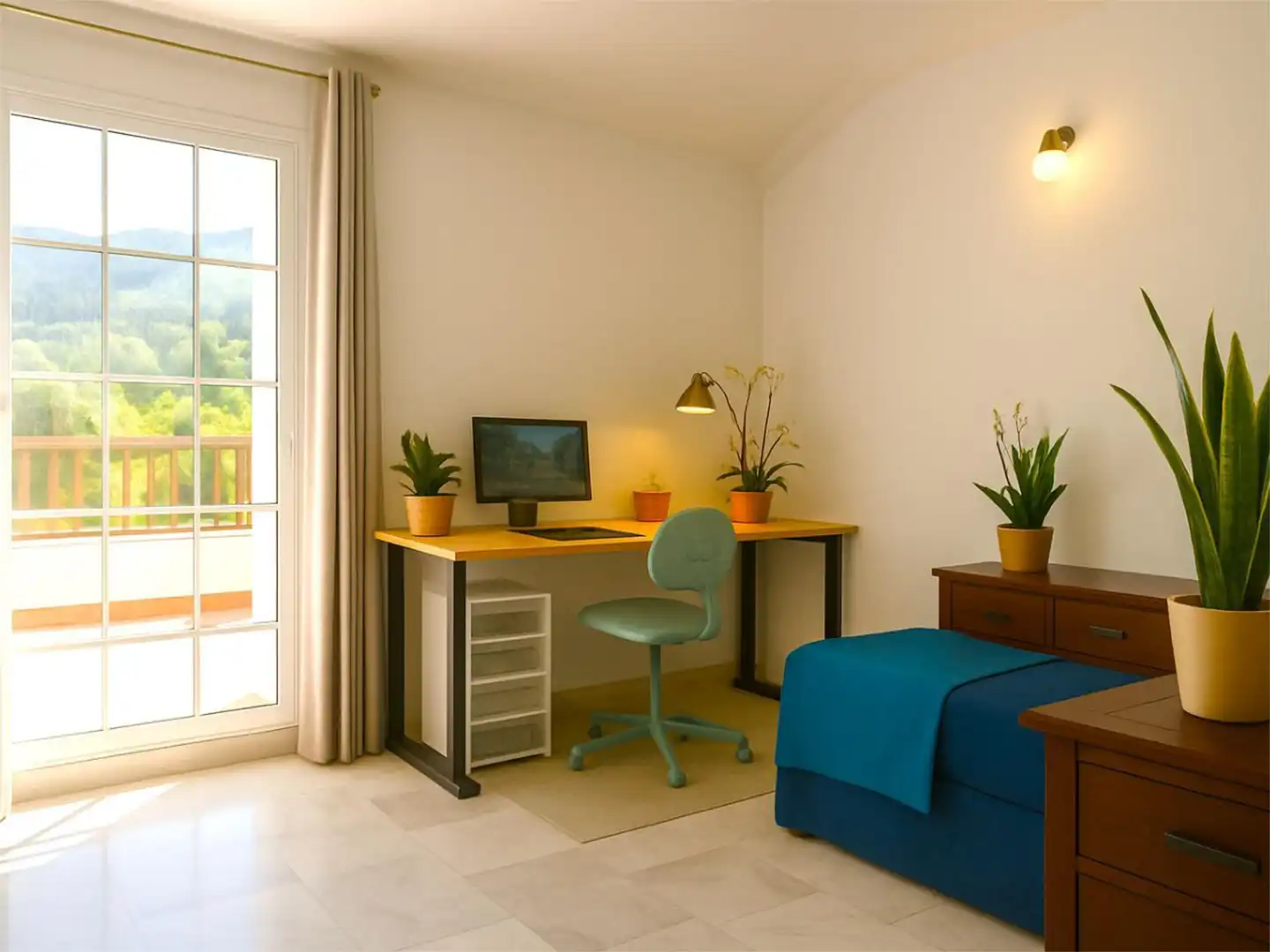 Wohnung zum Verkauf in Avenida General Caffarena, 32, Buenavista - Lauro Golf Schlafzimmer von Wohnung zum Verkauf in Alhaurín de la Torre mit Klimaanlage, Heizung und Privatgarten
