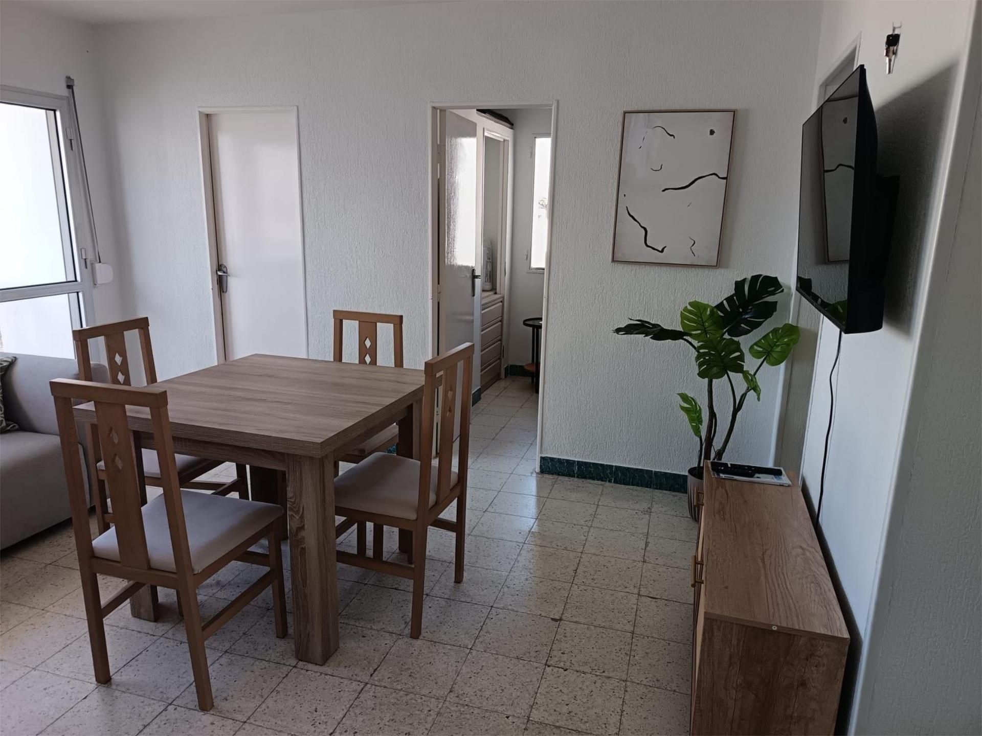 Dining room of Flat to rent in Mazagón  with Parquet flooring, Terrace and Furnished