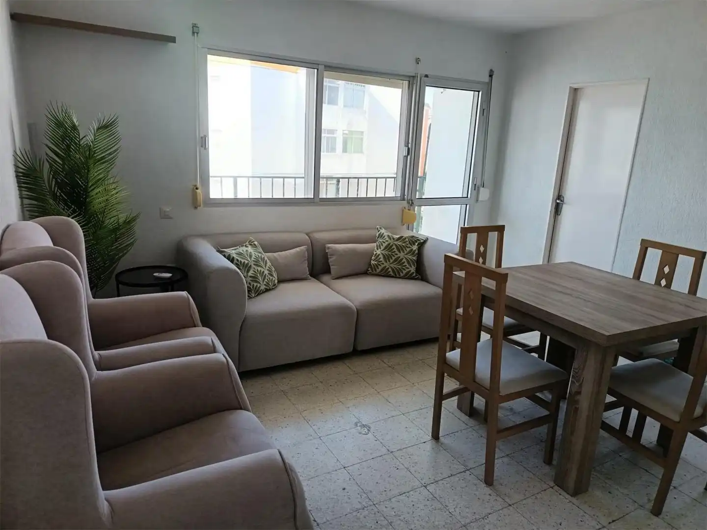 Living room of Flat for rent in Mazagón  with Parquet flooring, Terrace and Furnished