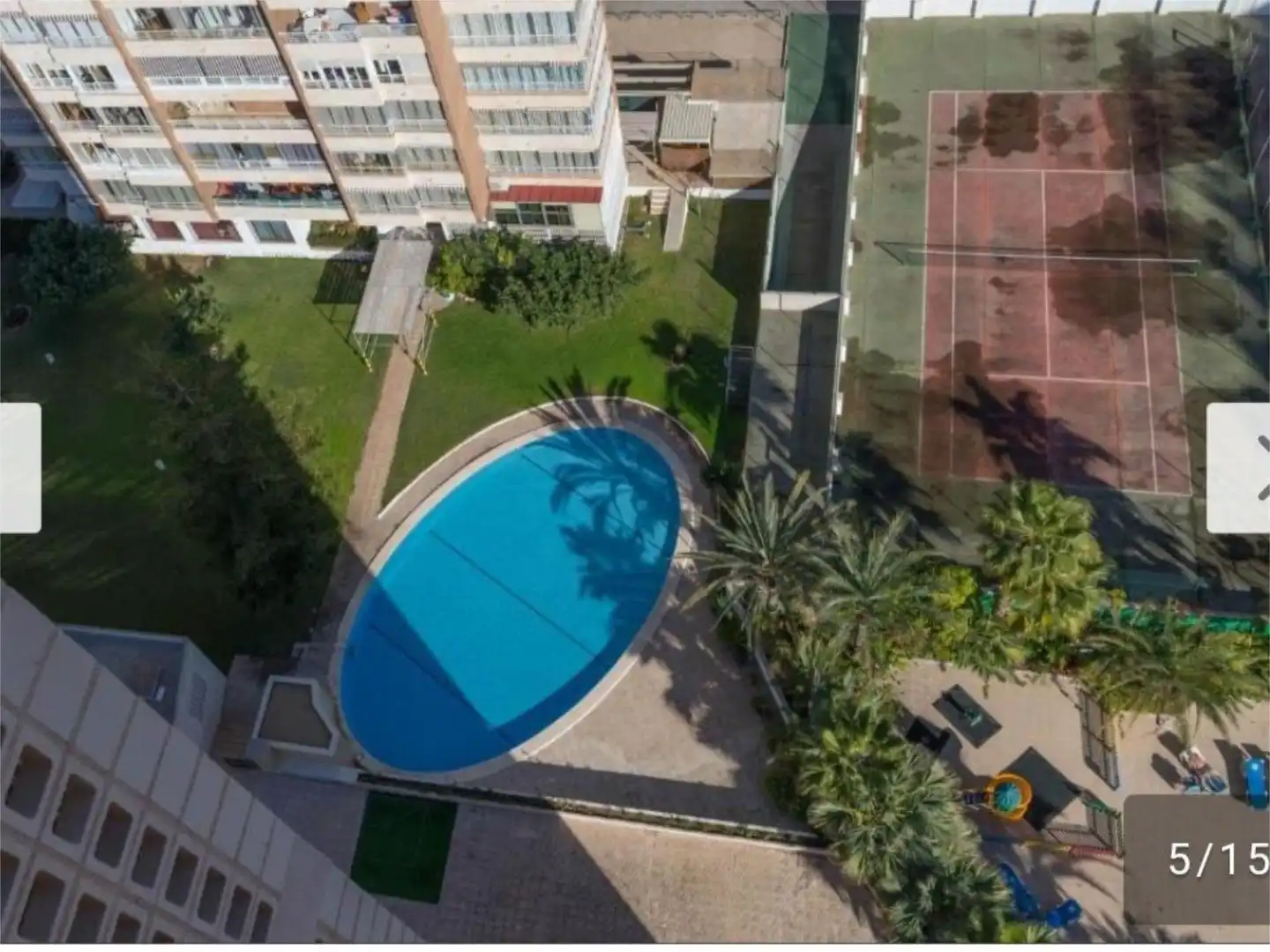Piscina de Piso de alquiler en Benidorm con Aire acondicionado, Calefacción y Jardín privado