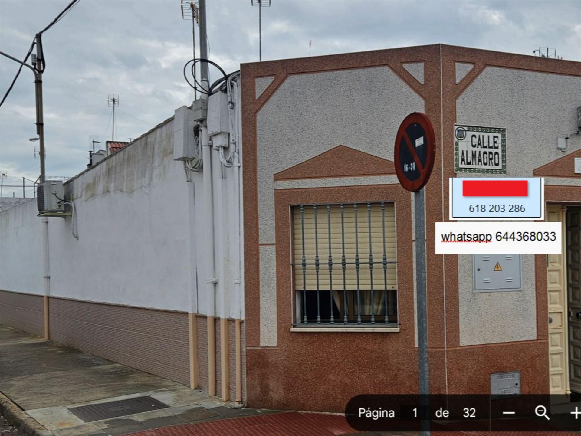 Vista exterior de Casa adosada en venda en Montijo