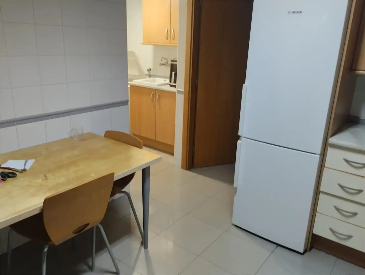Kitchen of Flat for share in Sabadell  with Air Conditioner, Parquet flooring and Furnished