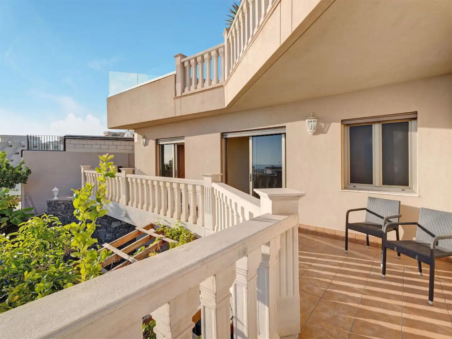 Terrassa de Casa o xalet de lloguer en Santiago del Teide amb Aire condicionat, Jardí privat i Terrassa