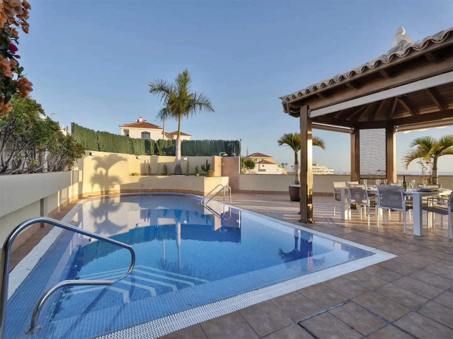 Piscina de Casa o xalet de lloguer en Santiago del Teide amb Aire condicionat, Jardí privat i Terrassa