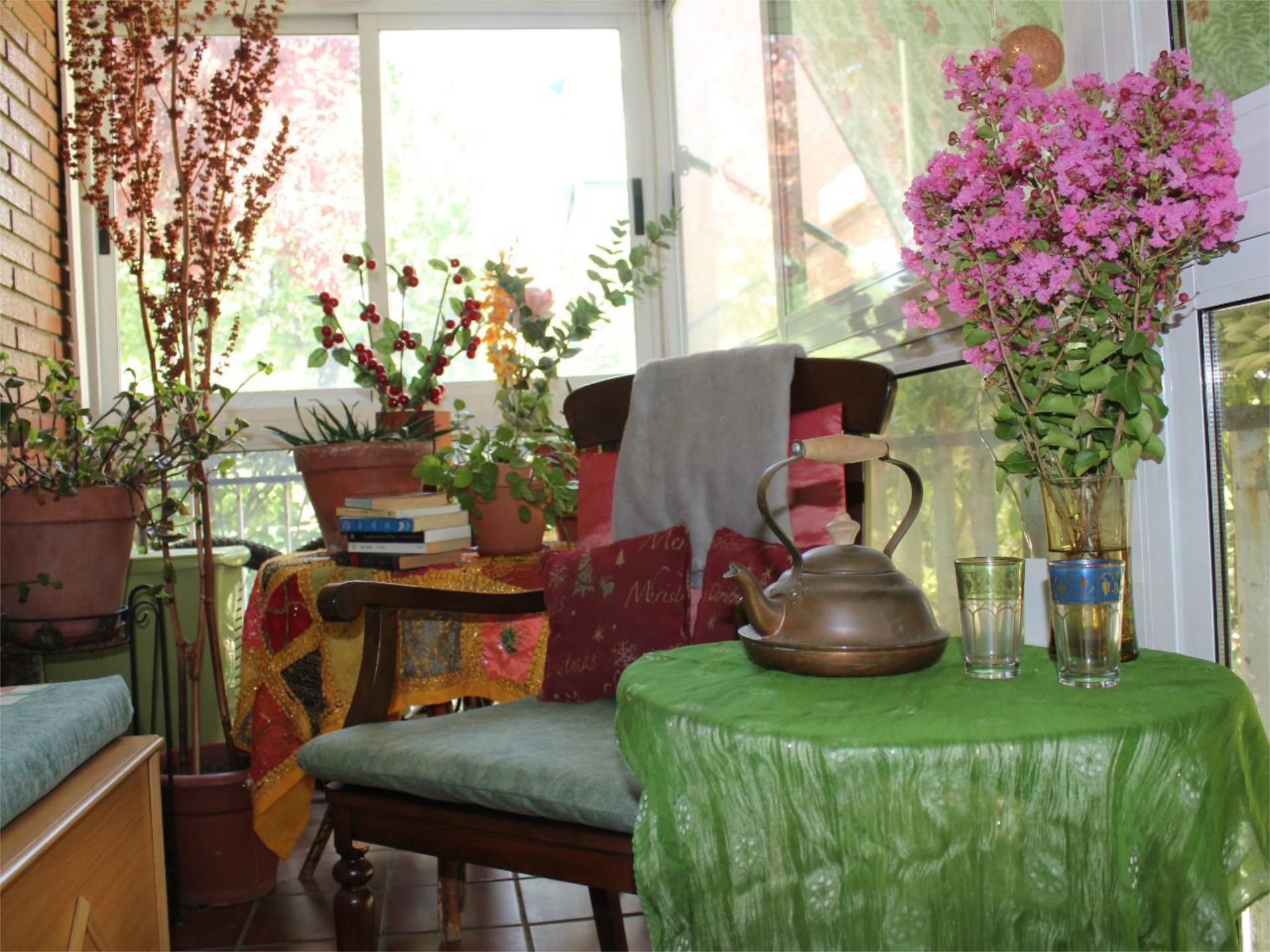 Garden of Flat for sale in  Madrid Capital  with Heating, Private garden and Parquet flooring