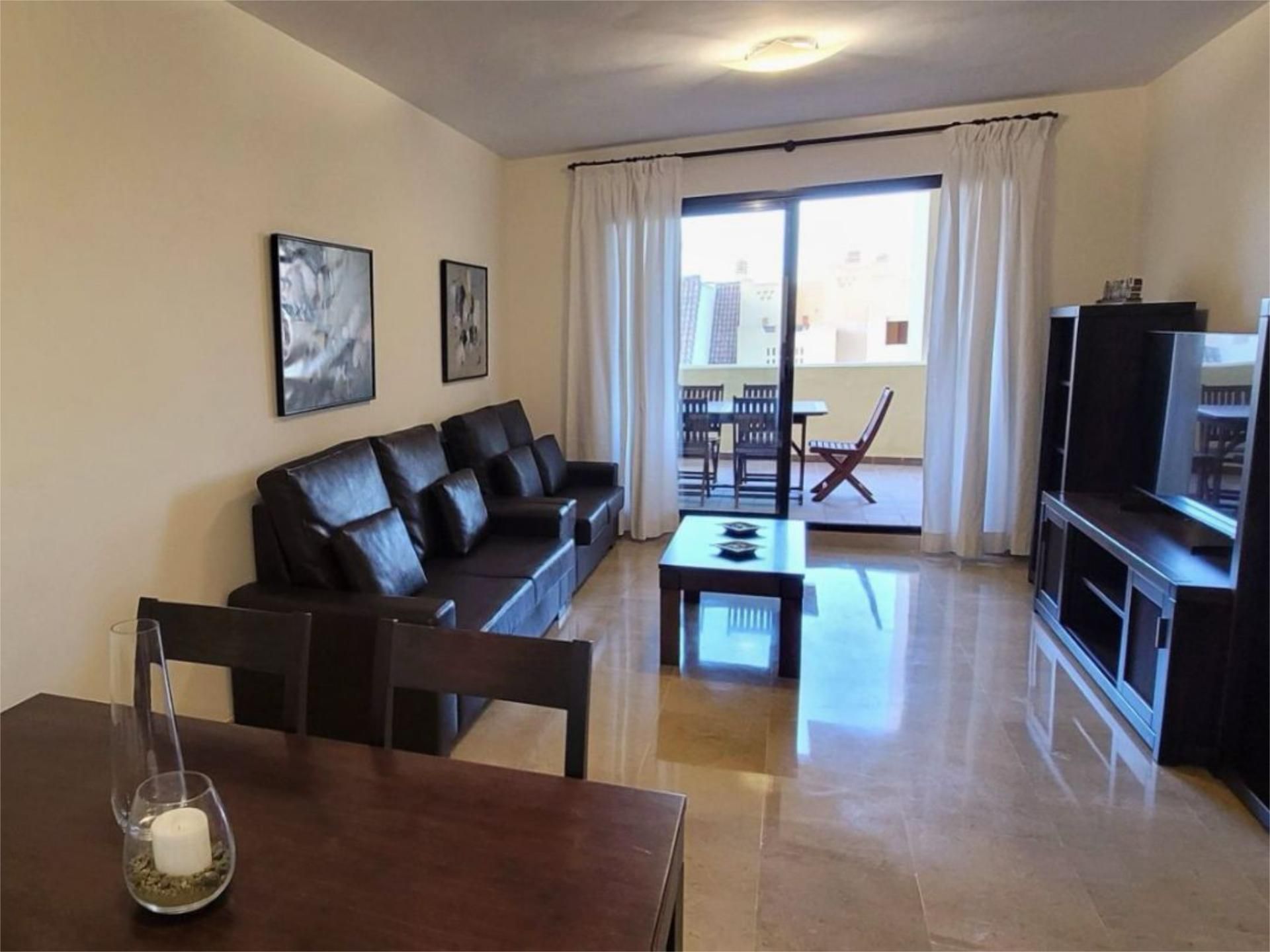 Living room of Flat to rent in Manilva  with Air Conditioner, Heating and Terrace