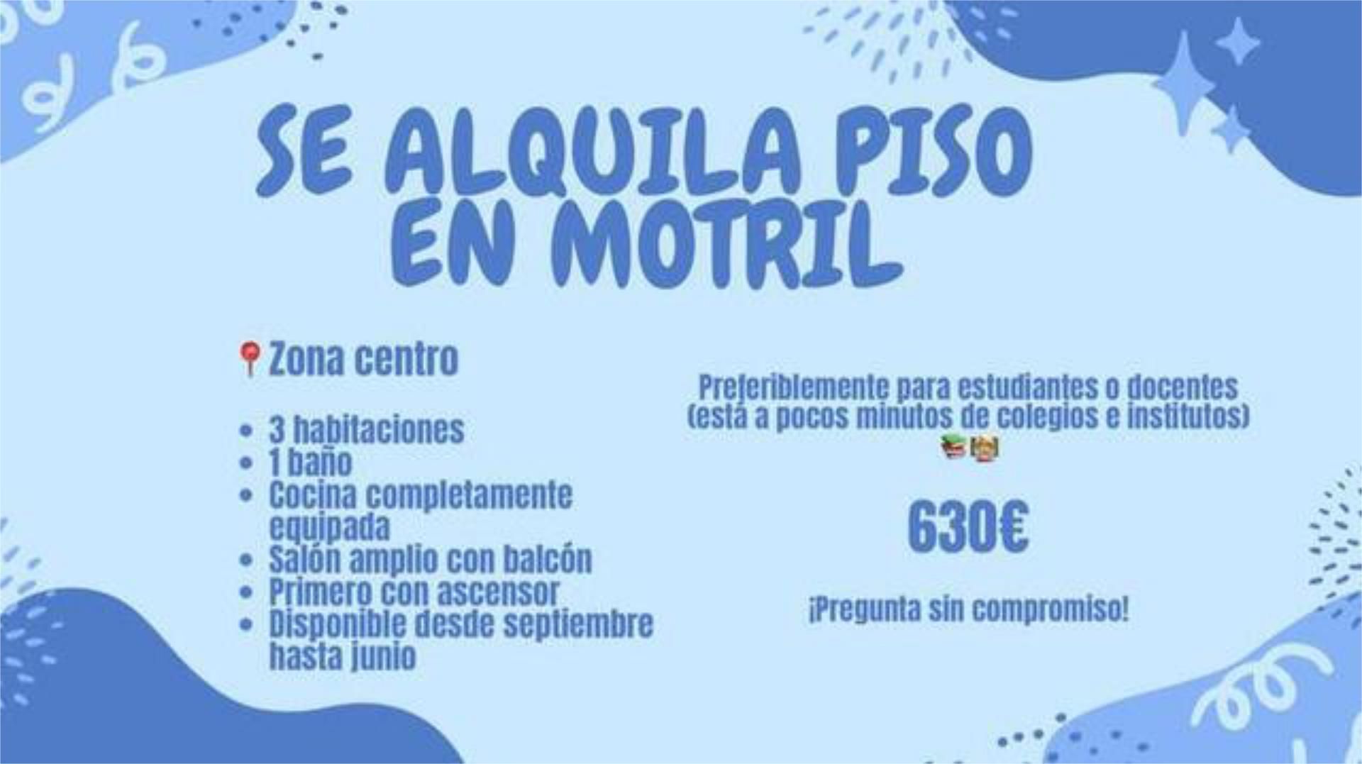 Flat to rent in Motril
