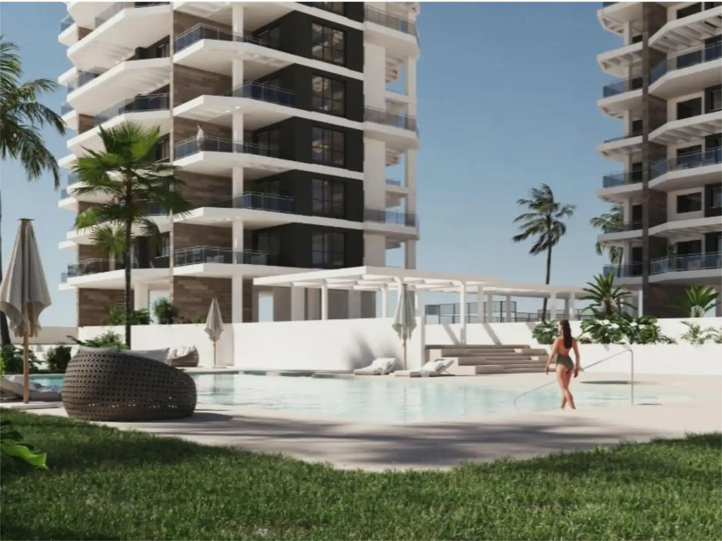 Piscina de Apartament en venda en Calpe / Calp amb Aire condicionat, Terrassa i Piscina