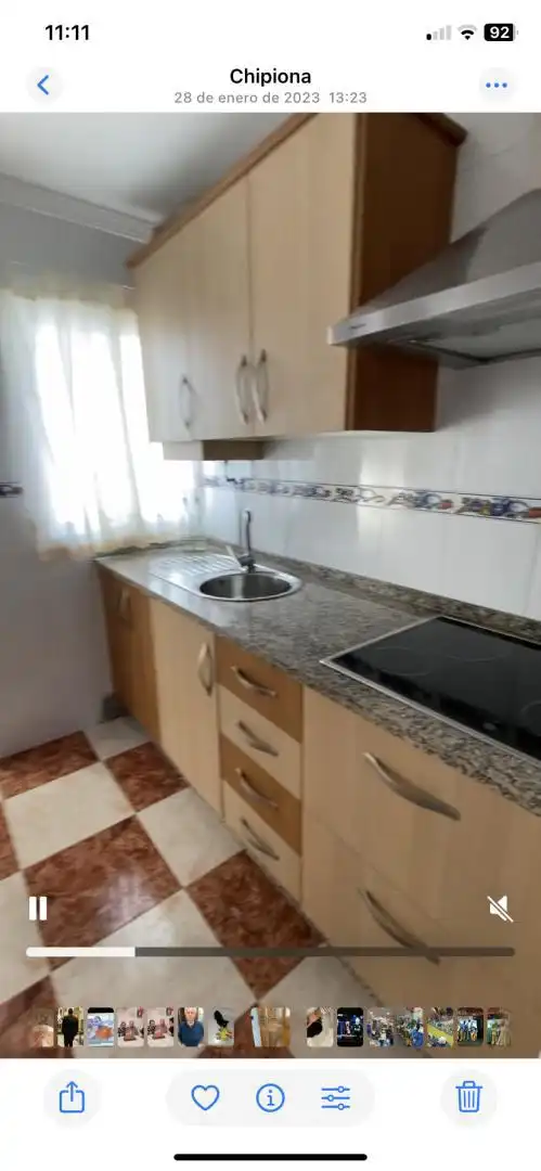 Cuina de Pis de lloguer en Chipiona amb Aire condicionat