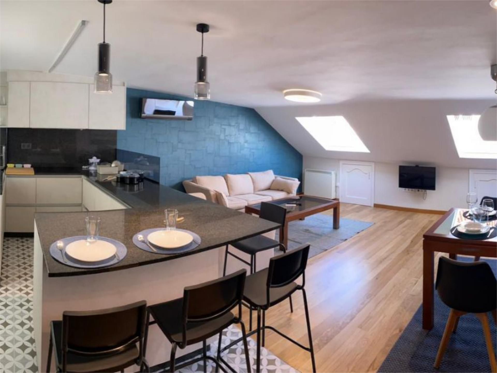 Living room of Flat to rent in Vilagarcía de Arousa  with Air Conditioner, Heating and Parquet flooring