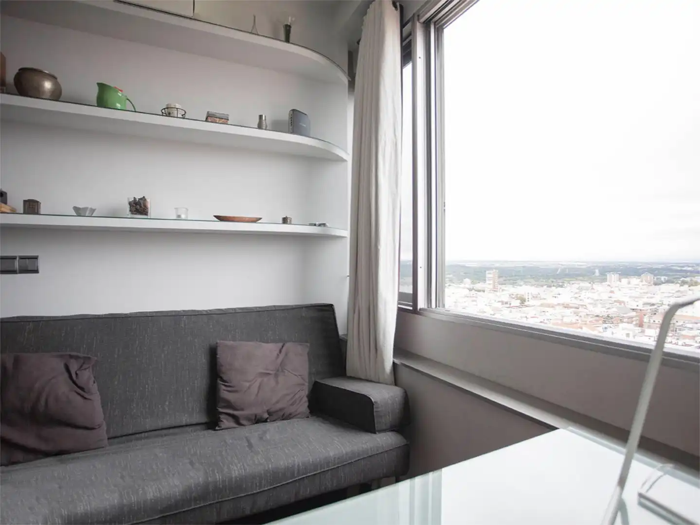 Study for rent in Calle de la Princesa, 25, Argüelles Living room of Study for rent in Madrid with Air Conditioner, Heating and Parquet flooring