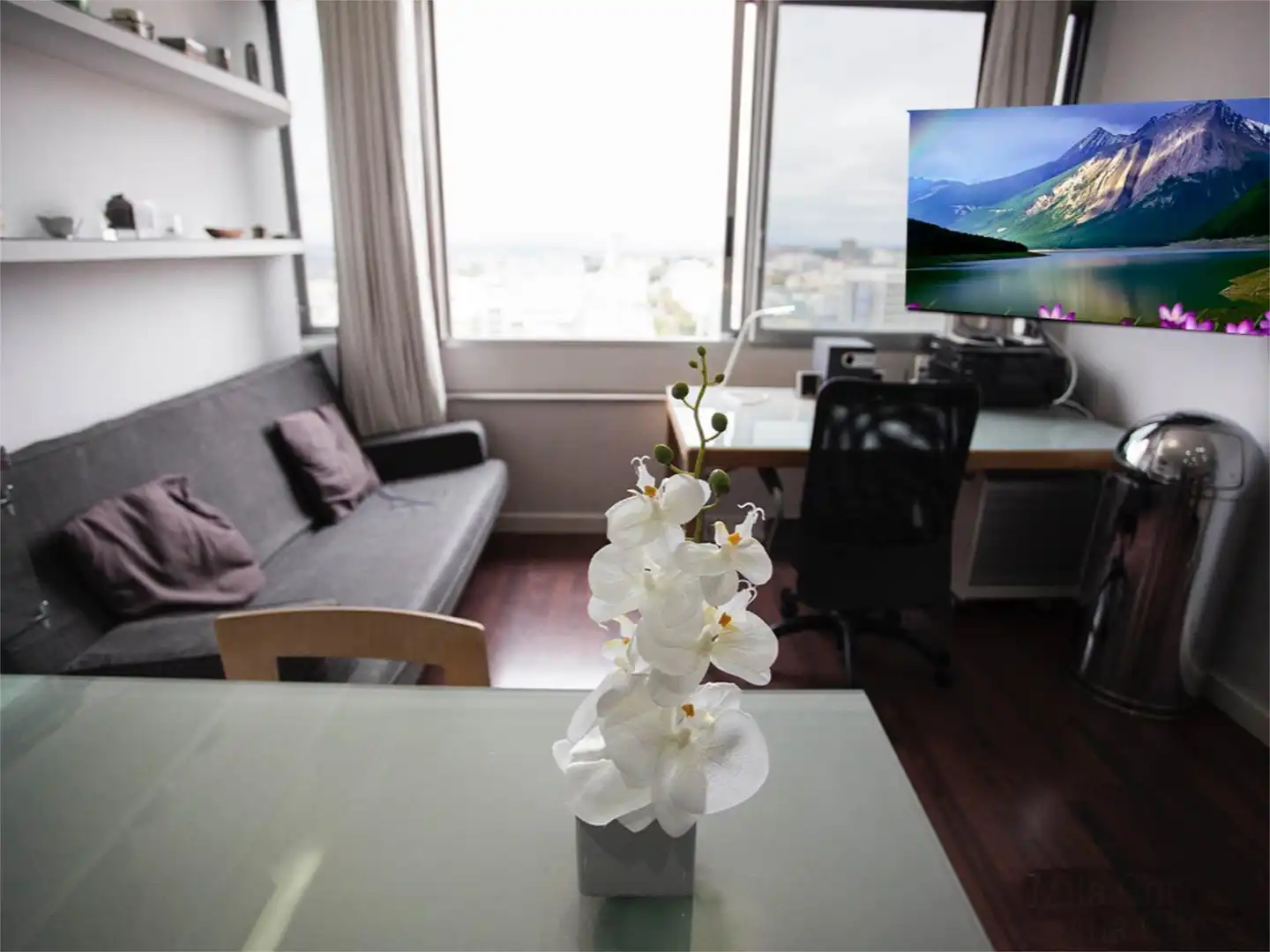 Study for rent in Calle de la Princesa, 25, Argüelles Living room of Study for rent in Madrid with Air Conditioner, Heating and Parquet flooring