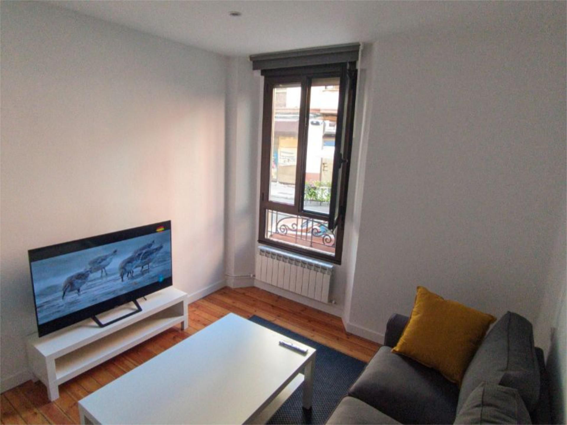 Sala d'estar de Apartament de lloguer en León Capital  amb Calefacció, Parquet i Moblat