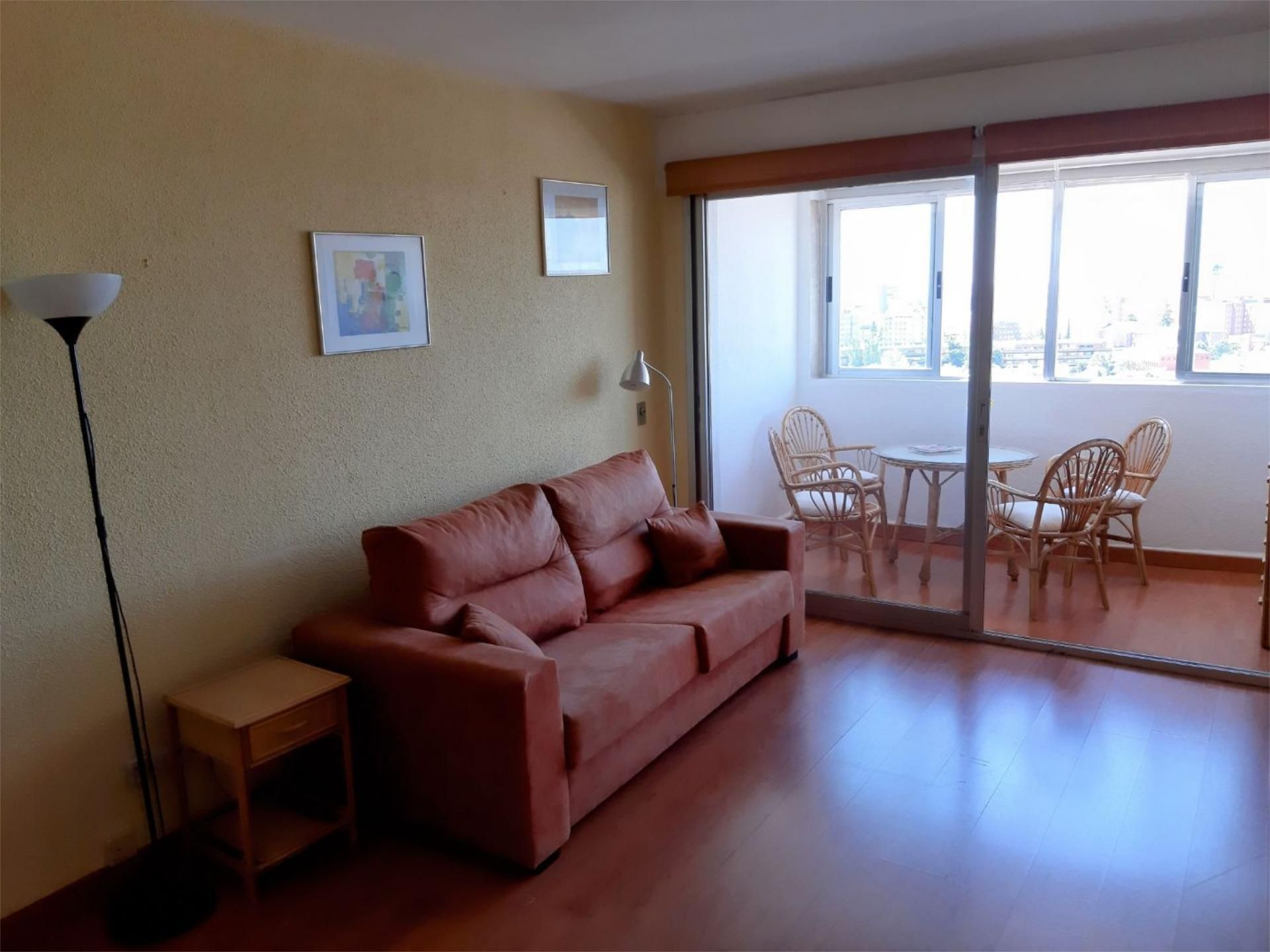 Sala d'estar de Estudi de lloguer en  Madrid Capital amb Aire condicionat, Calefacció i Piscina