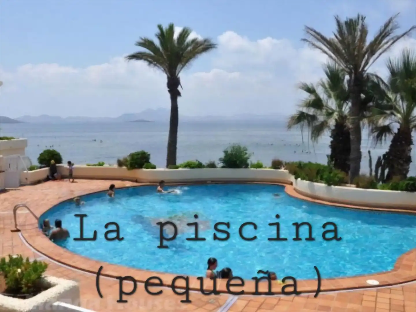 Flat for sale in Playa del Galán Swimming pool of Flat for sale in La Manga del Mar Menor with Air Conditioner, Heating and Private garden