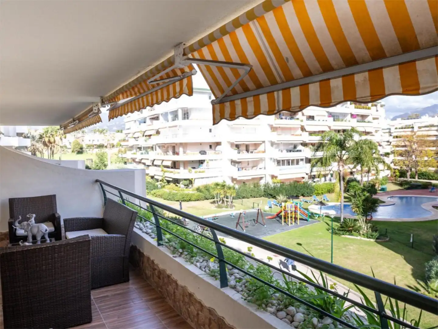 Garden of Flat for rent in Marbella  with Air Conditioner, Heating and Private garden