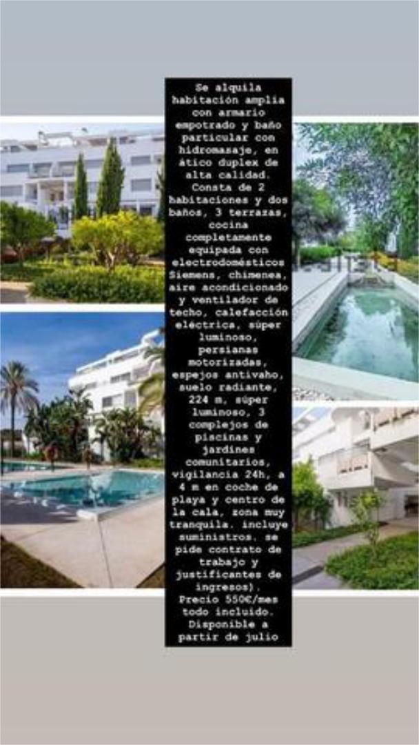 Garden of Attic to share in Mijas  with Terrace, Swimming Pool and Furnished