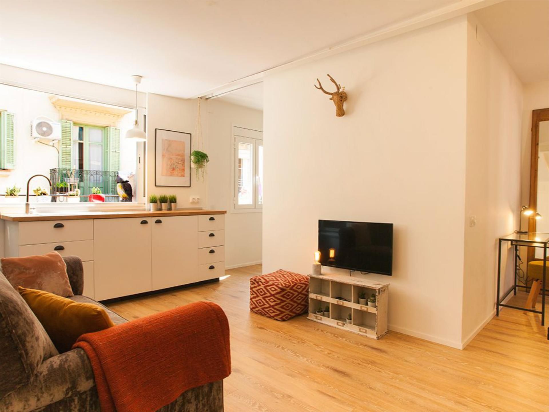 Living room of Flat for sale in  Barcelona Capital  with Air Conditioner
