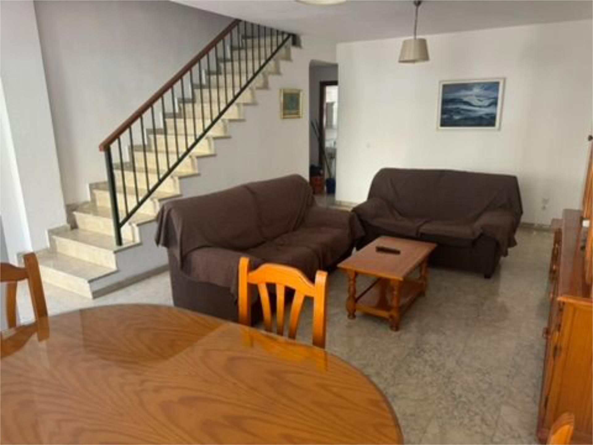 Sala d'estar de Casa adosada de lloguer en Málaga Capital amb Terrassa i Moblat
