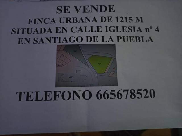 Terreno urbanizable en Venta en Calle Iglesia, 4 en Santiago de la Puebla