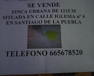 Urbanitzable en venda en Santiago de la Puebla