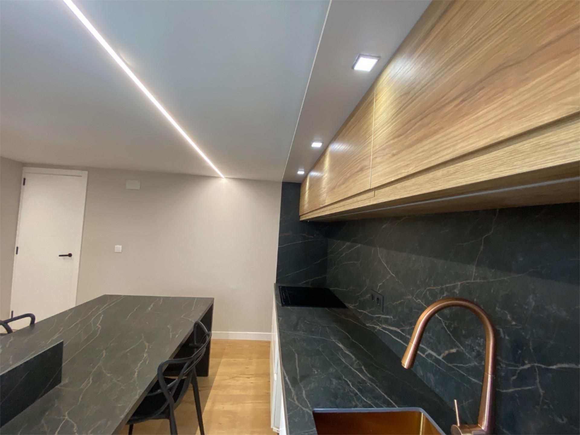 Kitchen of Flat to rent in A Coruña Capital   with Heating, Parquet flooring and Furnished