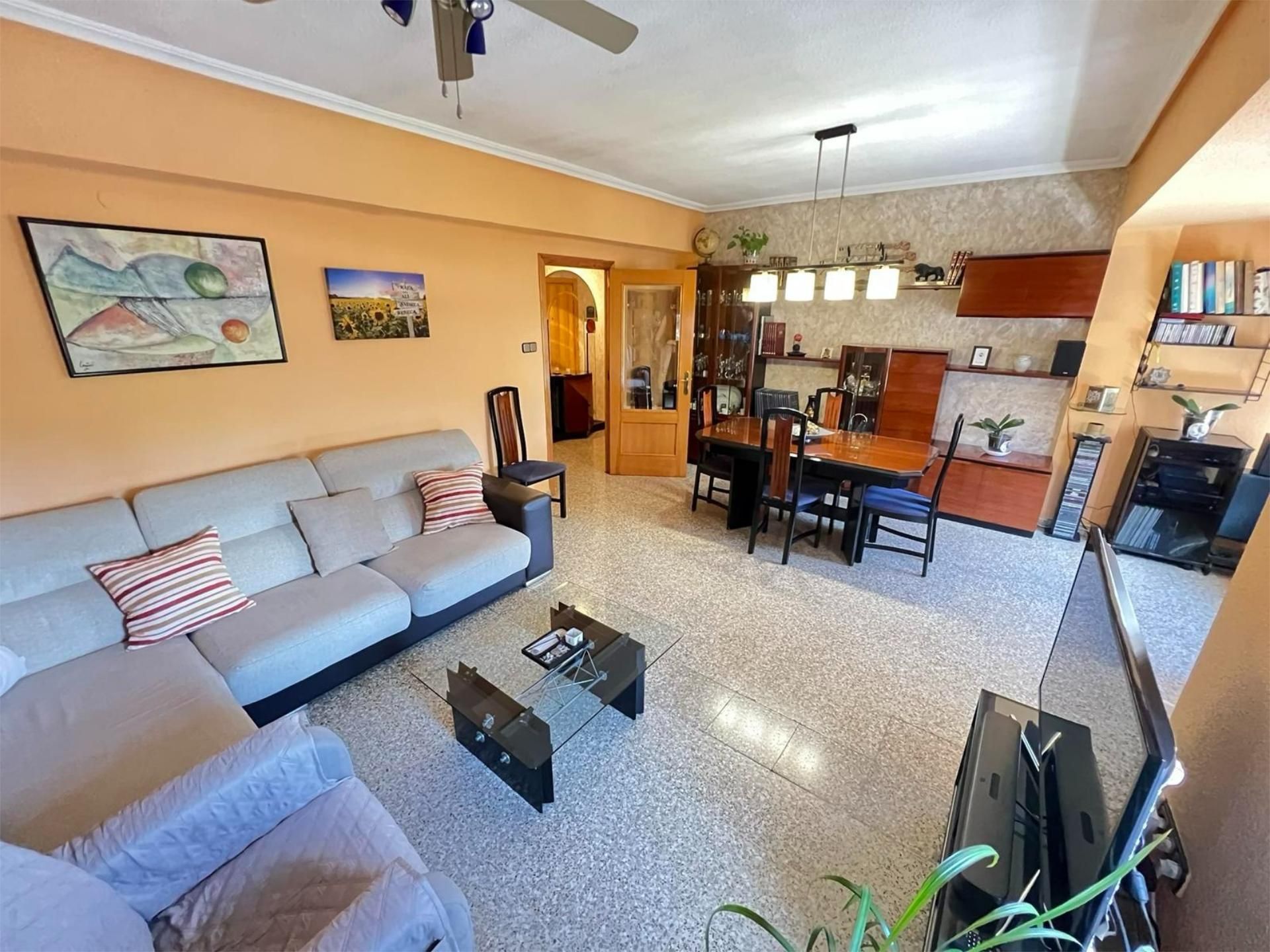 Sala d'estar de Pis de lloguer en Alzira amb Aire condicionat i Balcó
