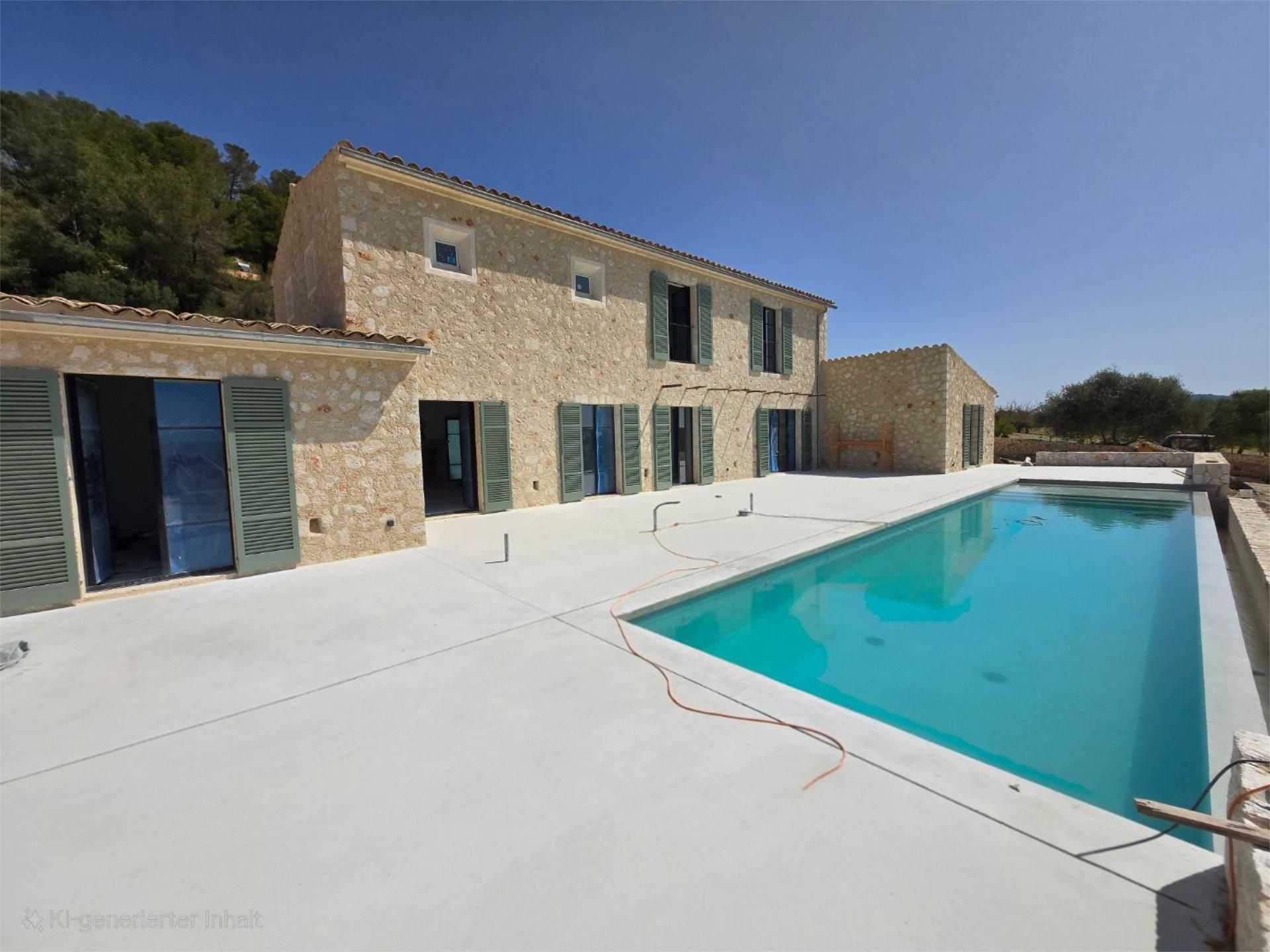 Vista exterior de Finca rústica en venda en Montuïri amb Aire condicionat, Terrassa i Piscina