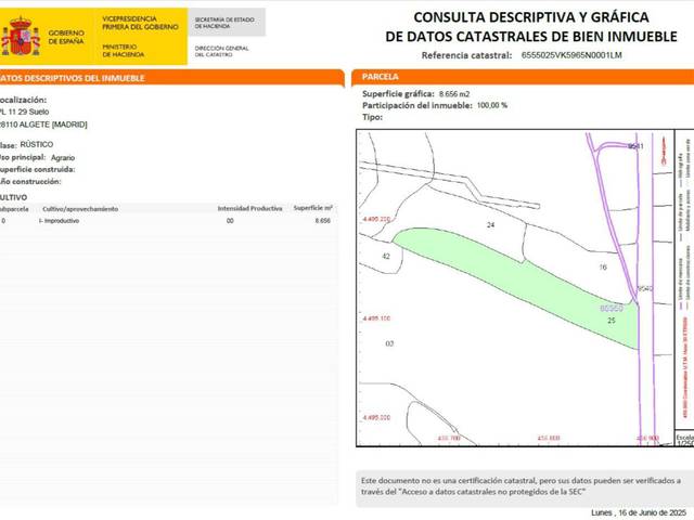 Terreno no urbanizable en Venta en Poligono 11, 29 en Ciudad Jardín Valderrey