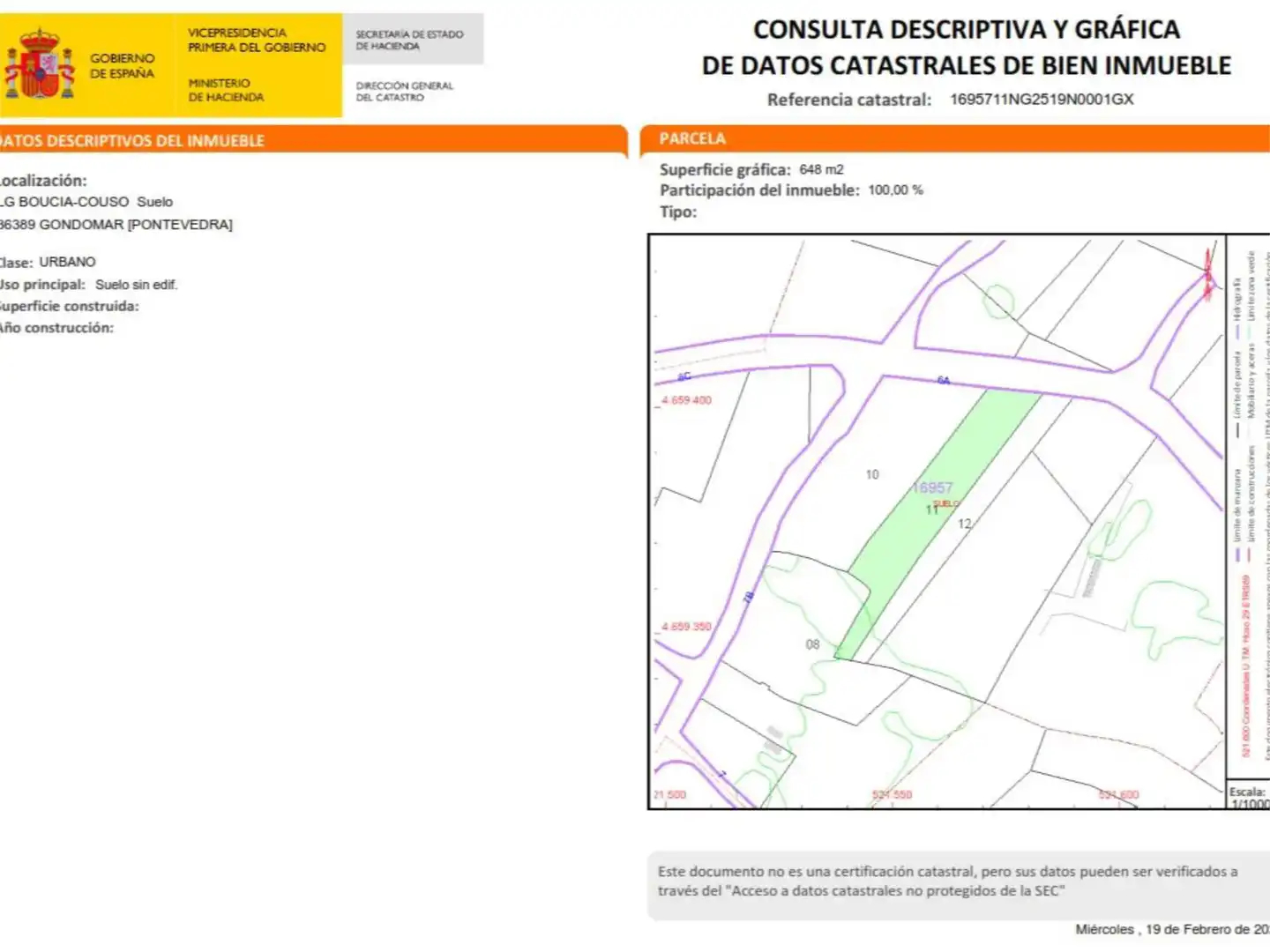 Bebaubares Gelände zum Verkauf in Boucia, 11, Gondomar Bebaubares Gelände zum Verkauf in Gondomar