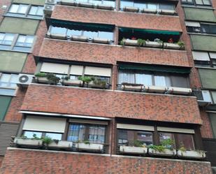 Exterior view of Flat for sale in  Madrid Capital  with Heating, Private garden and Parquet flooring
