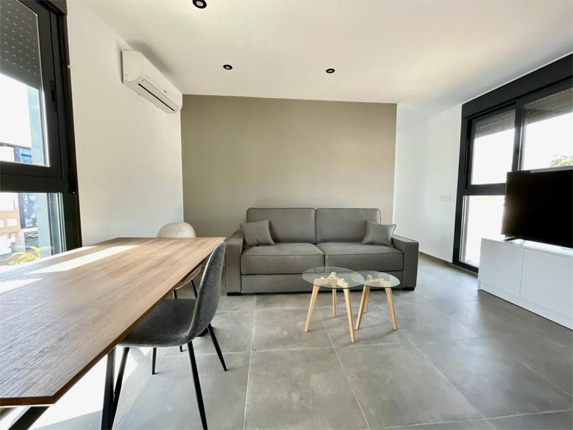 Sala d'estar de Apartament de lloguer en Alhama de Murcia amb Aire condicionat, Calefacció i Moblat