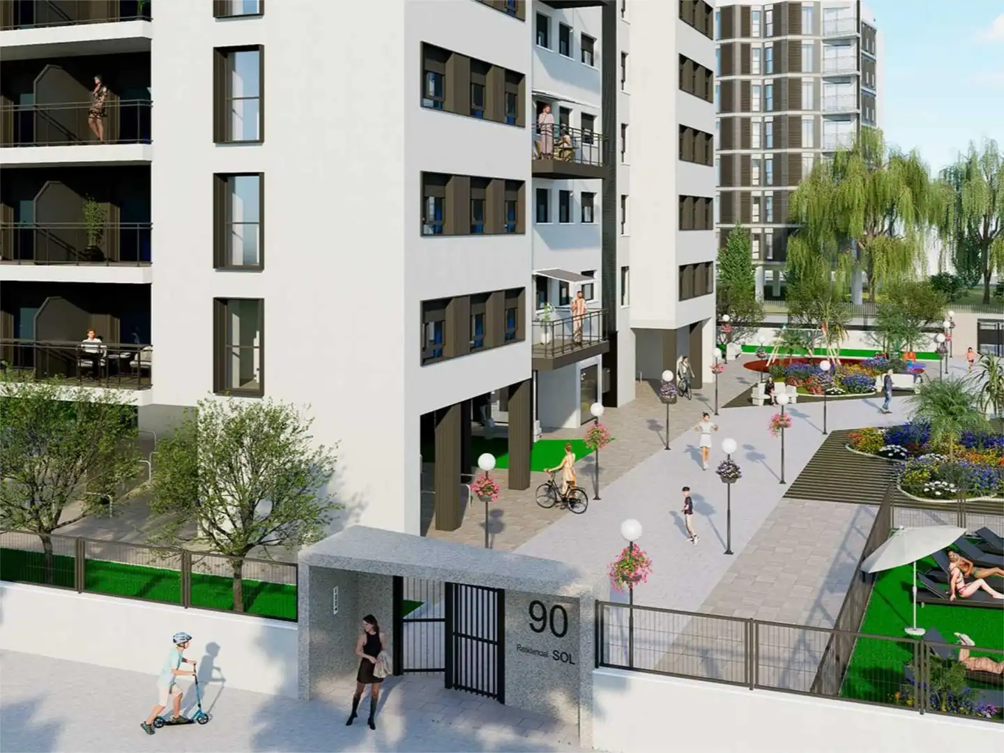 Piso en venta en Carrer la Costera, 13, Ensanche - Río Júcar Vista exterior de Piso en venta en Castellón de la Plana / Castelló de la Plana con Aire acondicionado, Calefacción y Jardín privado