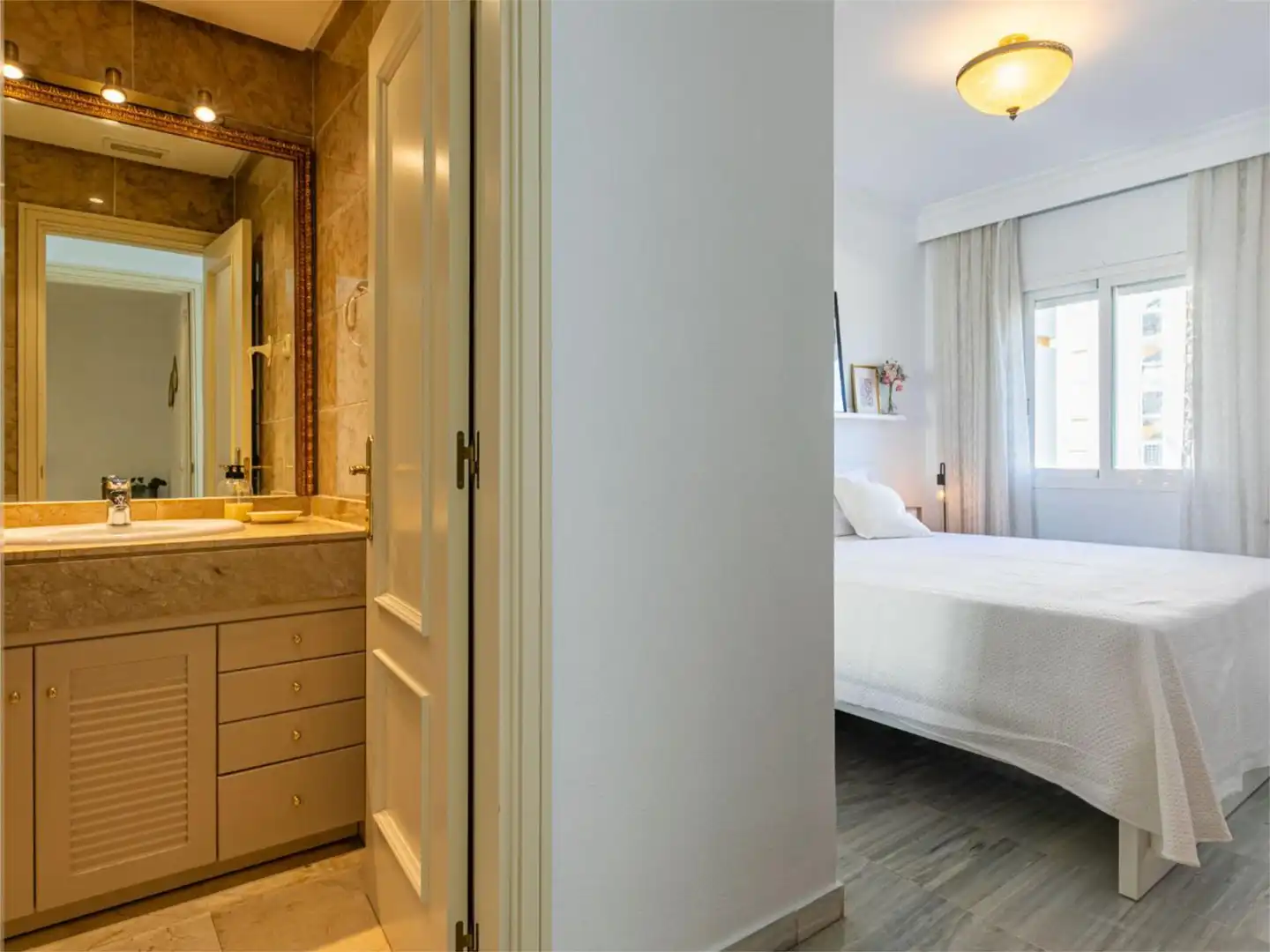 Flat for rent in Bulevar Ashmawi, 6, La Carolina - Guadalpín Bedroom of Flat for rent in Marbella with Air Conditioner, Heating and Private garden