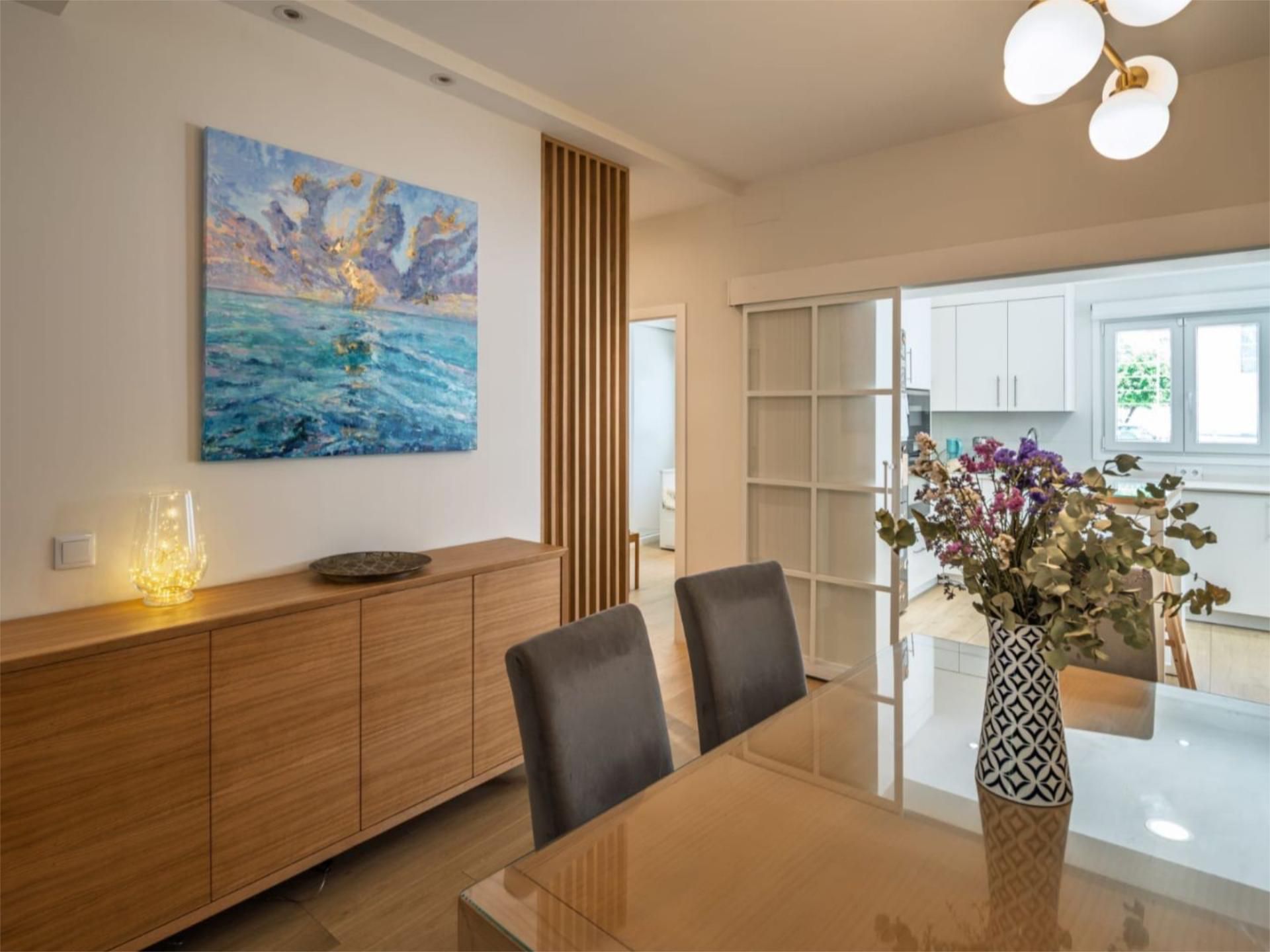 Dining room of Flat for sale in  Sevilla Capital  with Air Conditioner, Heating and Parquet flooring