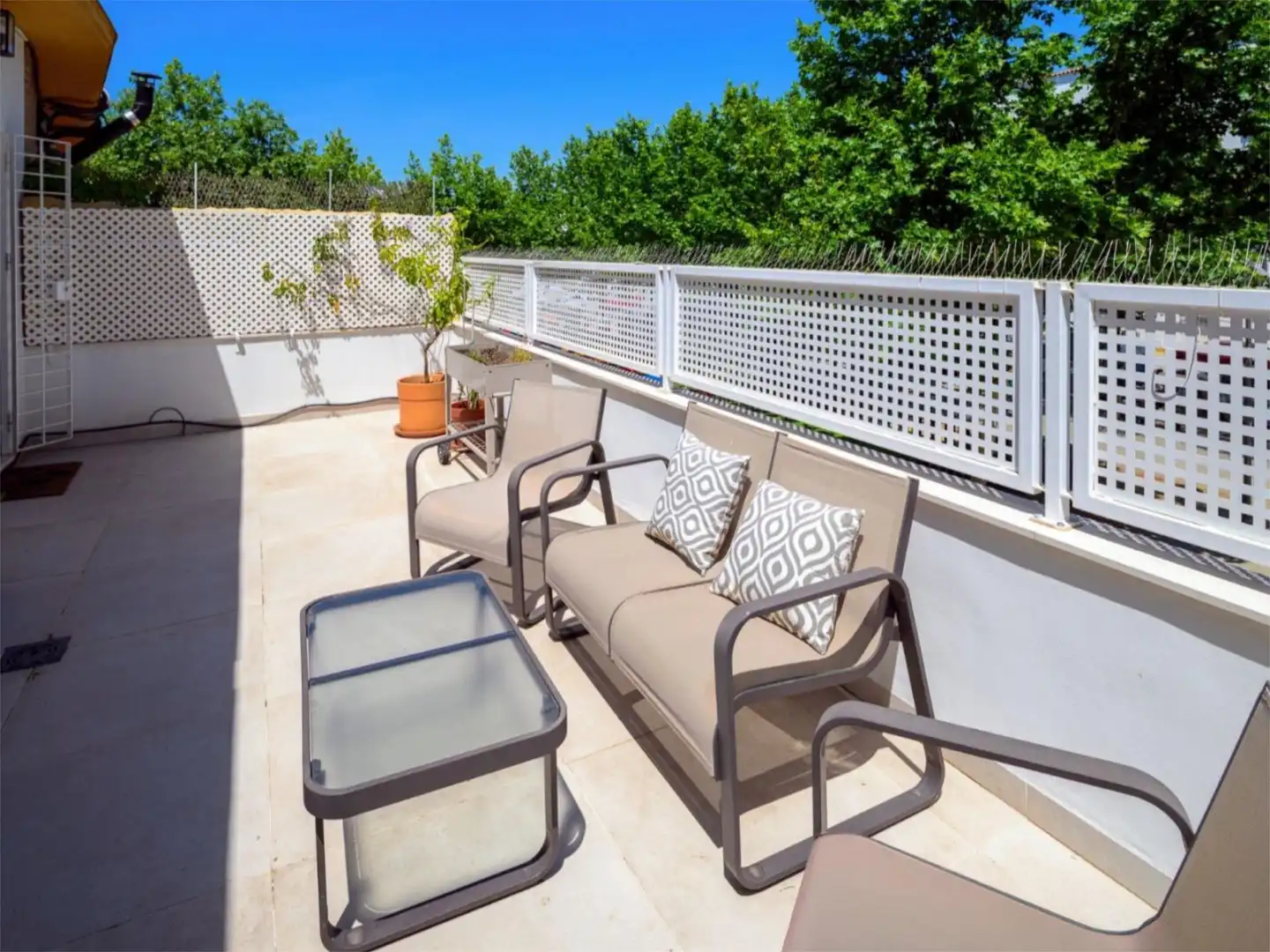 Terrace of Flat for sale in Sevilla  with Air Conditioner, Heating and Parquet flooring