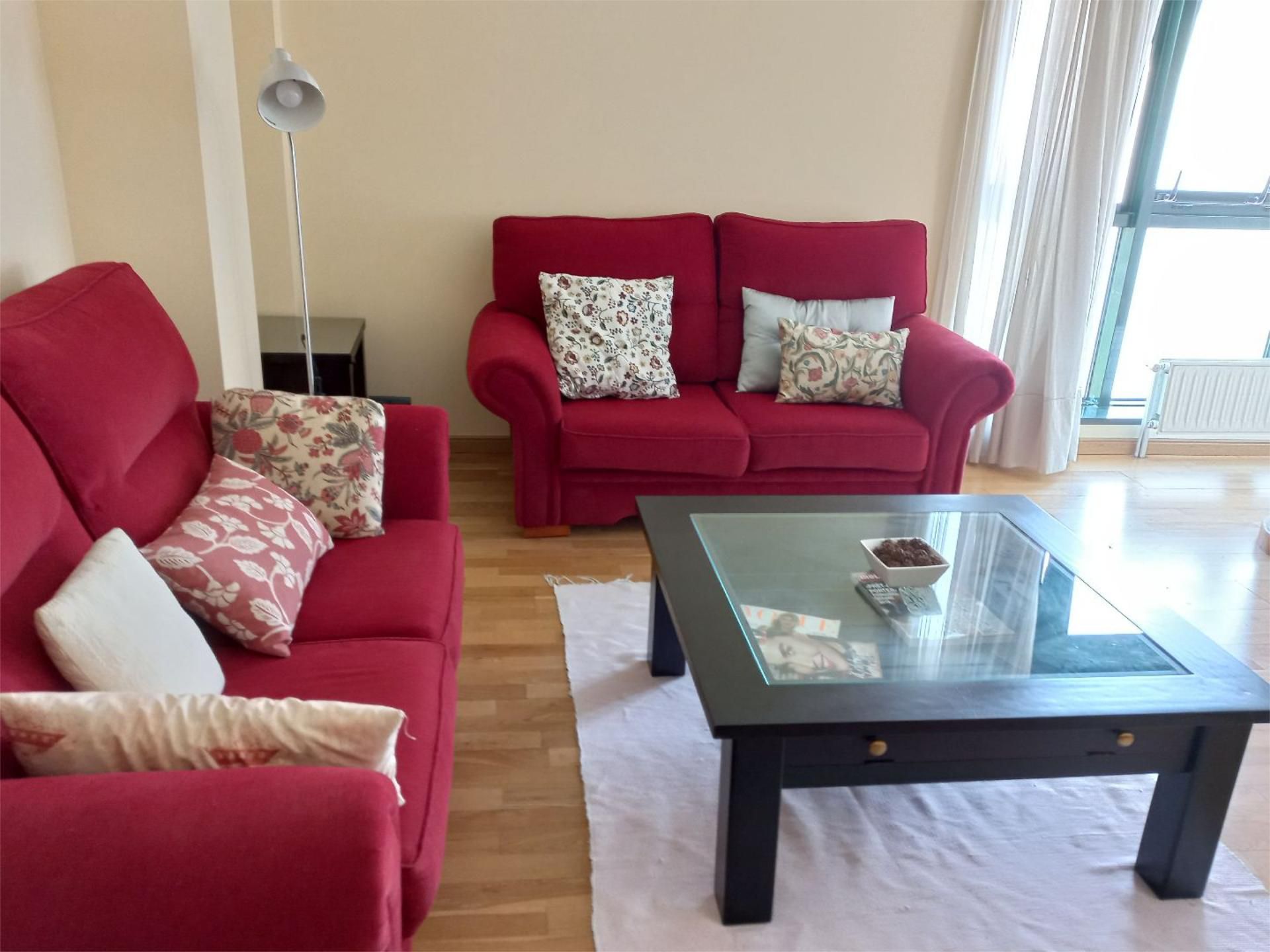 Living room of Flat to rent in Ourense Capital   with Heating, Private garden and Parquet flooring