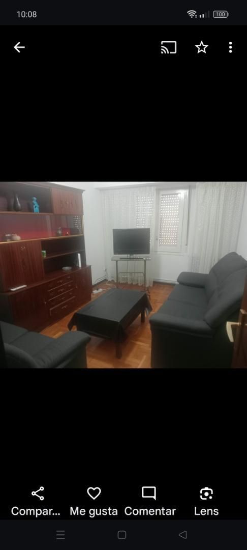 Living room of Flat to rent in  Pamplona / Iruña  with Heating, Parquet flooring and Furnished