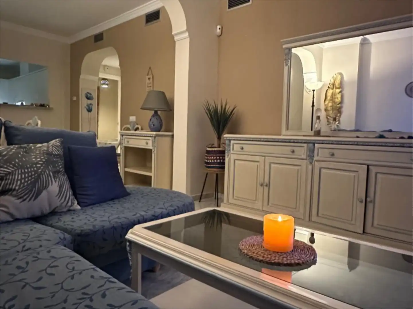 Flat for rent in Avenida Suiza, 15, Mijas Golf Living room of Flat for rent in Mijas with Air Conditioner, Heating and Private garden