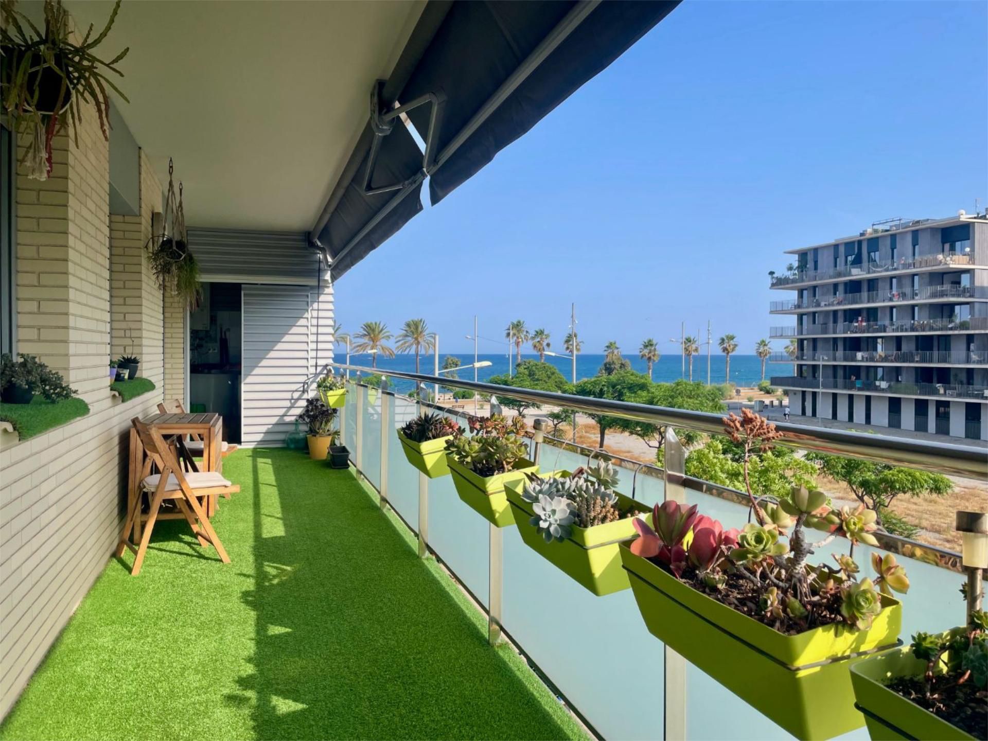Terrace of Flat for sale in Badalona  with Terrace and Swimming Pool