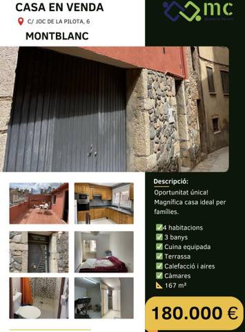Piso en Venta en Carrer del Joc de la Pilota, 11 en Montblanc