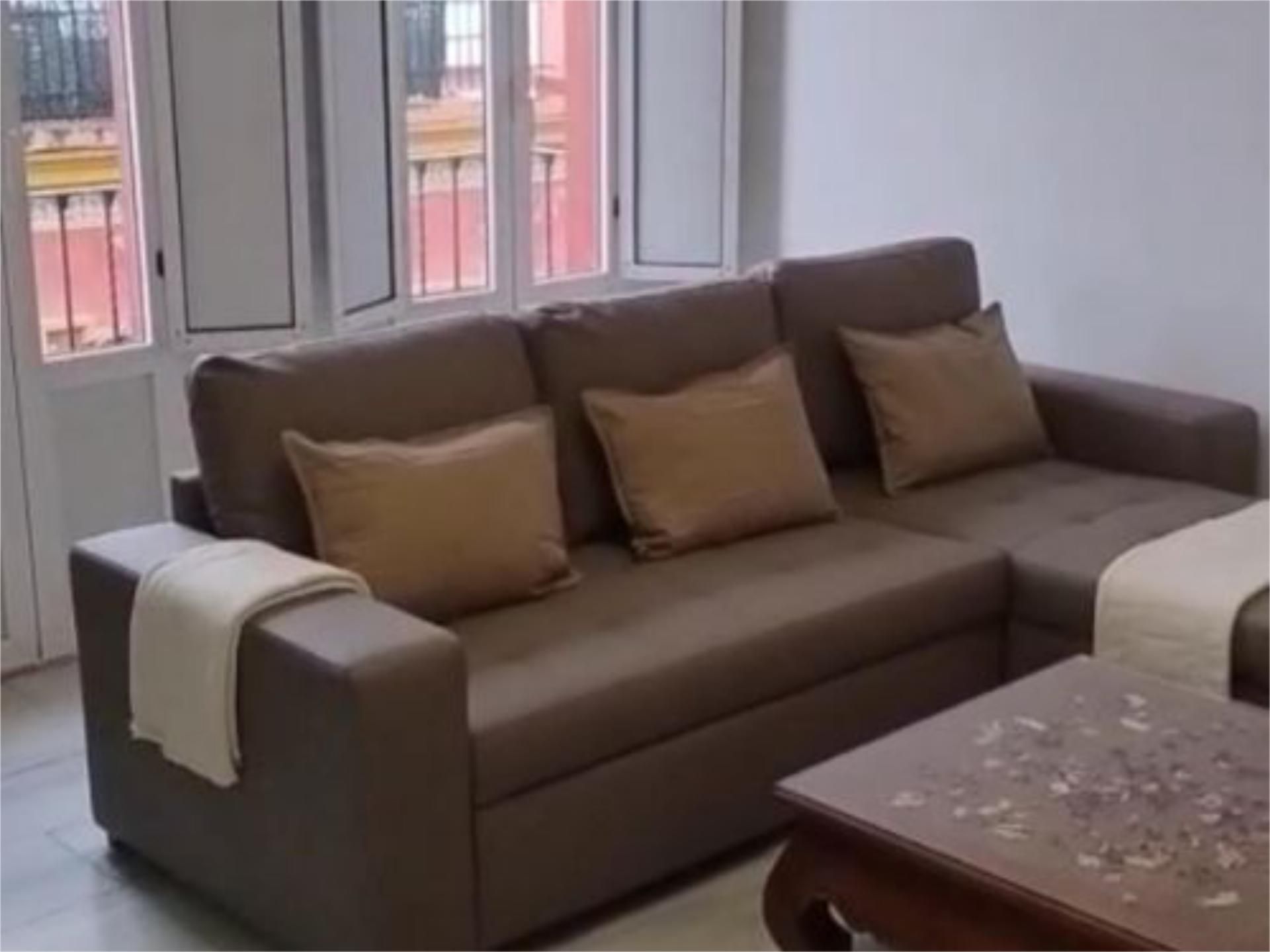 Sala d'estar de Pis de lloguer en  Sevilla Capital amb Aire condicionat, Calefacció i Moblat