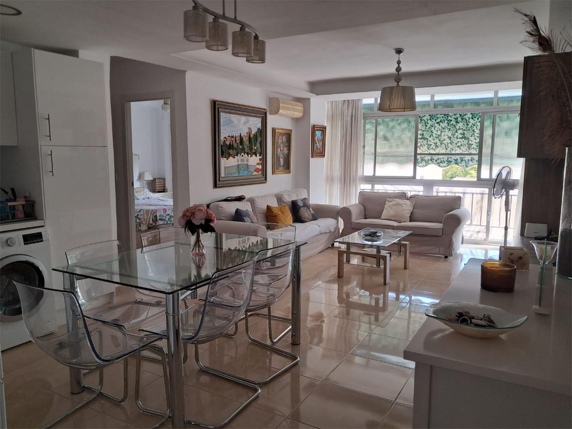 Sala d'estar de Pis en venda en Málaga Capital amb Aire condicionat i Balcó