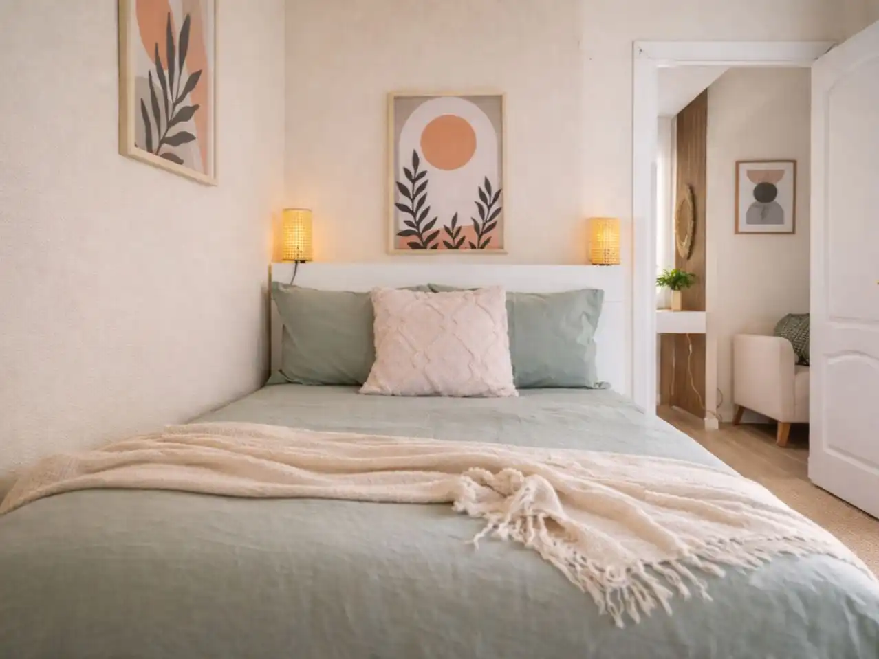 Schlafzimmer von Wohnung zur untervermieten in Córdoba mit Klimaanlage, Heizung und Terrasse