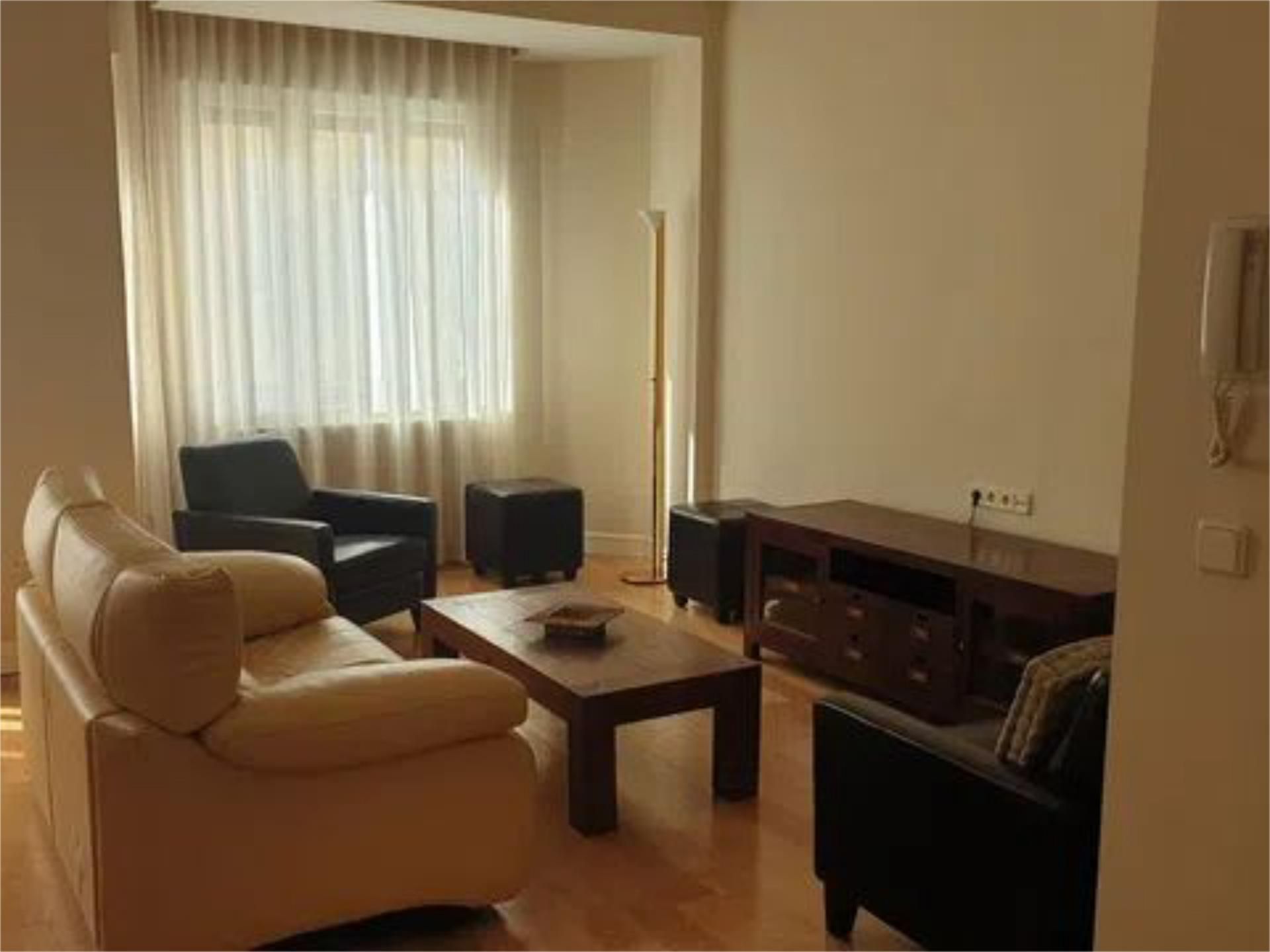 Living room of Flat to rent in  Pamplona / Iruña  with Heating, Parquet flooring and Furnished