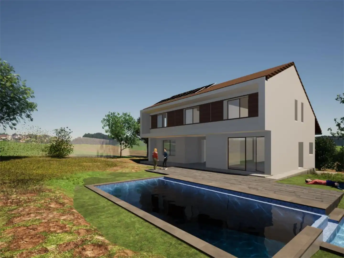 Swimming pool of Constructible Land for sale in Nuevo Baztán