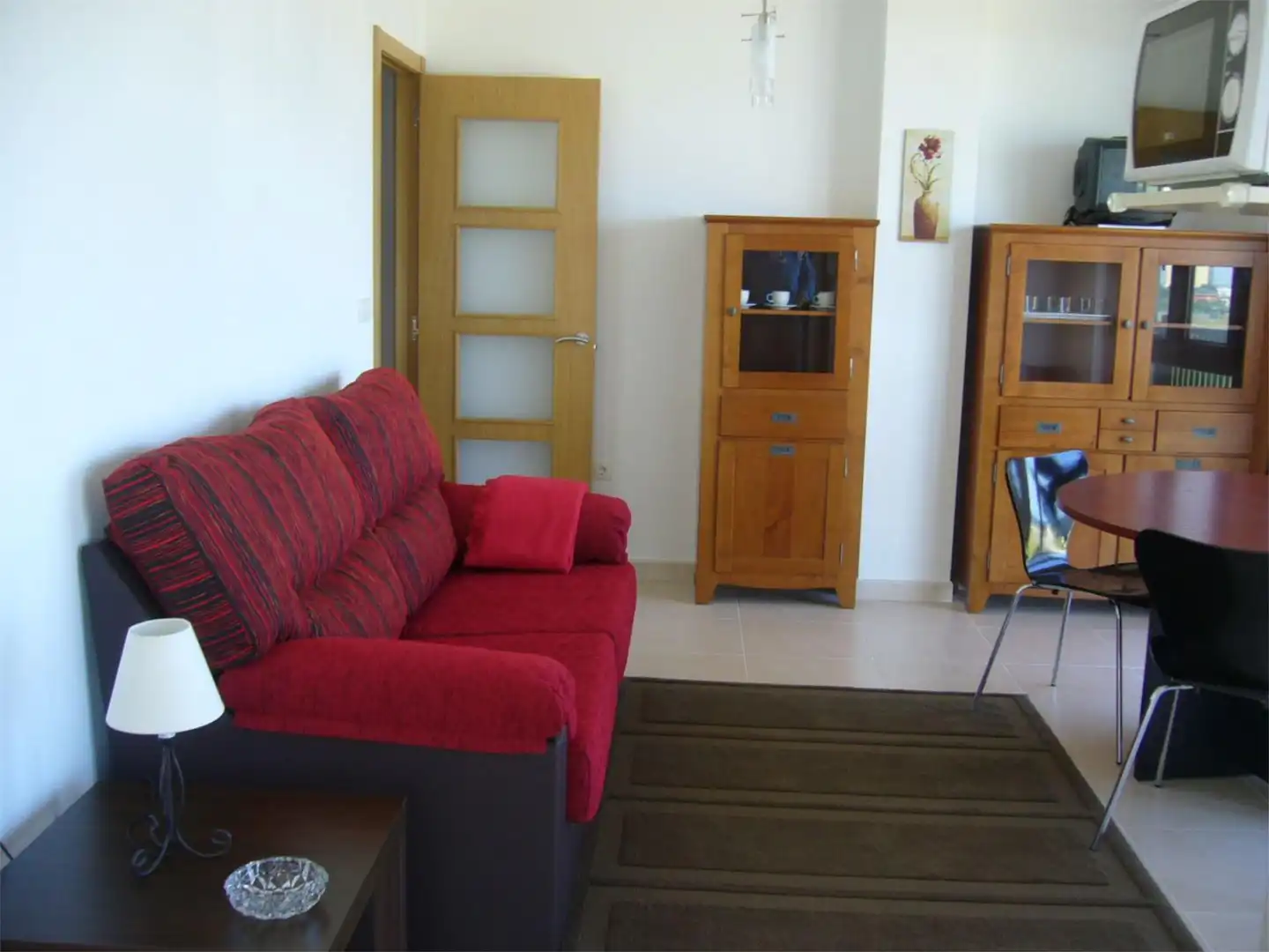 Wohnzimmer von Wohnung zur Miete in Foz mit Privatgarten, Parkett und Terrasse