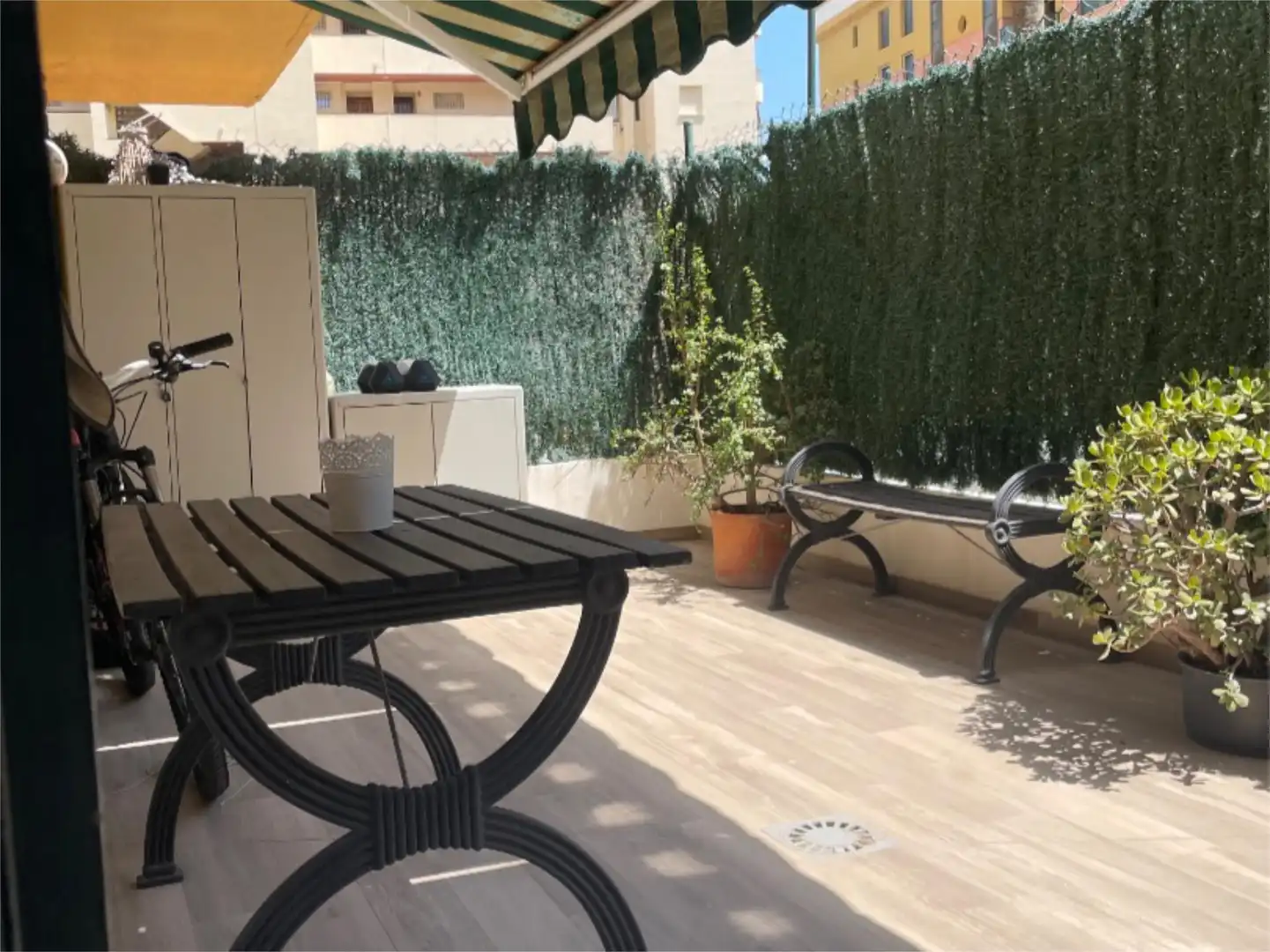Wohnung zur Miete in Calle Antonio Navajas Ruíz, 2, El Bajondillo Terrasse von Wohnung zur Miete in Torremolinos mit Klimaanlage, Heizung und Privatgarten
