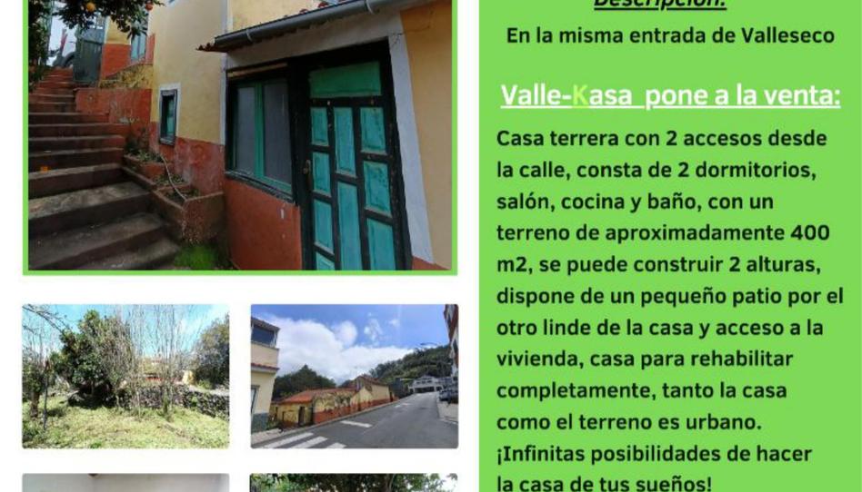 House or chalet for sale in Calle Emeterio Suárez, 4, Valleseco, Las Palmas - image 1 Photo 1 of House or chalet for sale in Calle Emeterio Suárez, 4, Valleseco, Las Palmas