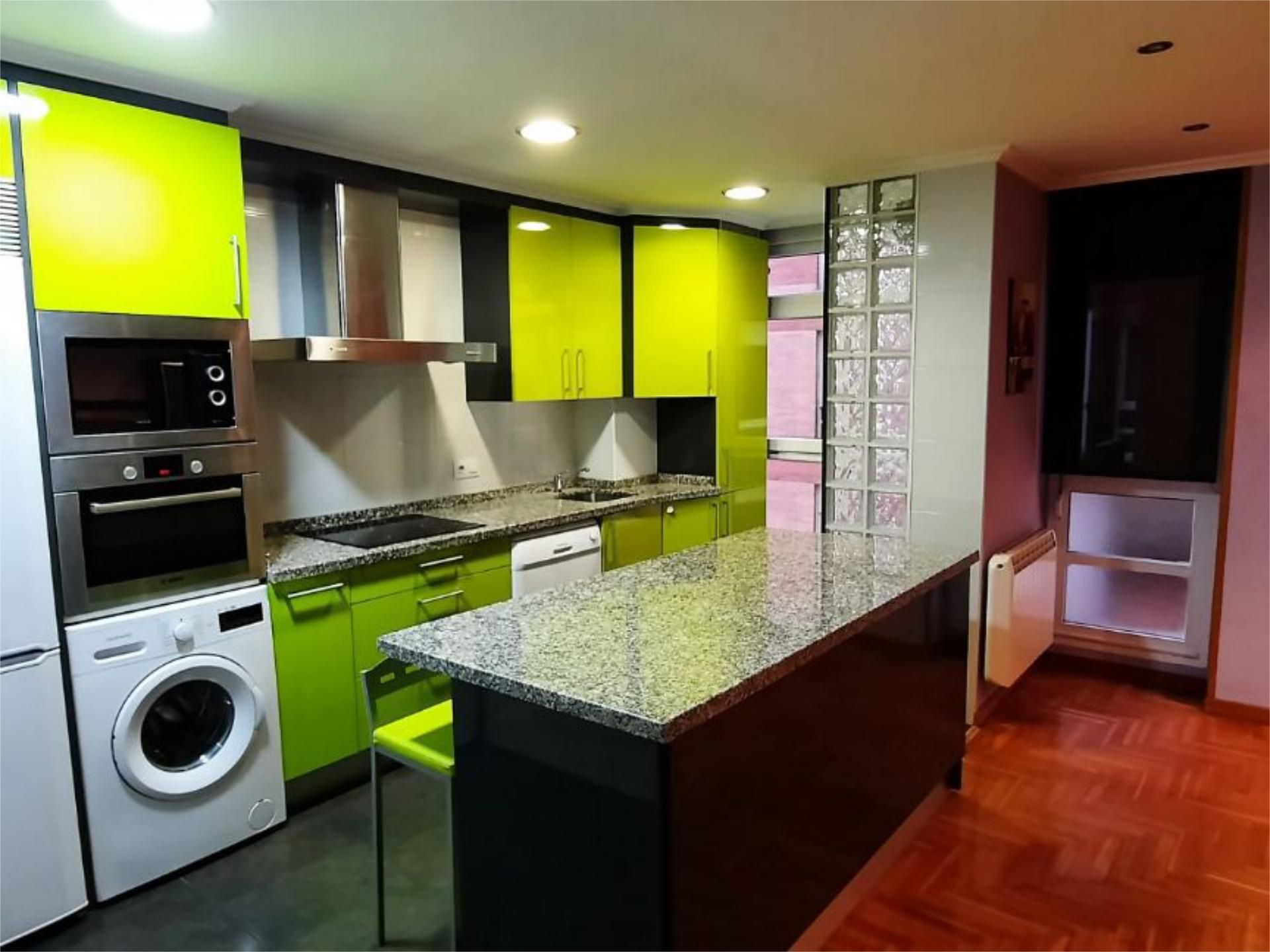 Kitchen of Flat to rent in Gijón   with Heating, Parquet flooring and Furnished